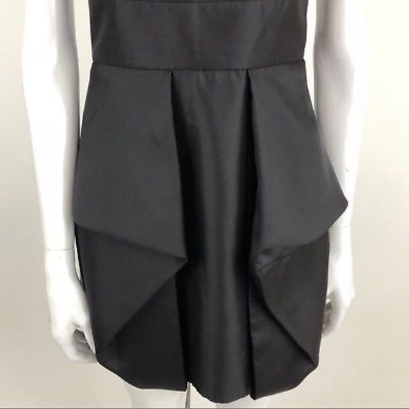 Tibi Size 4 Sigfried Black Satin Beaded Dress - Picture 3 of 7